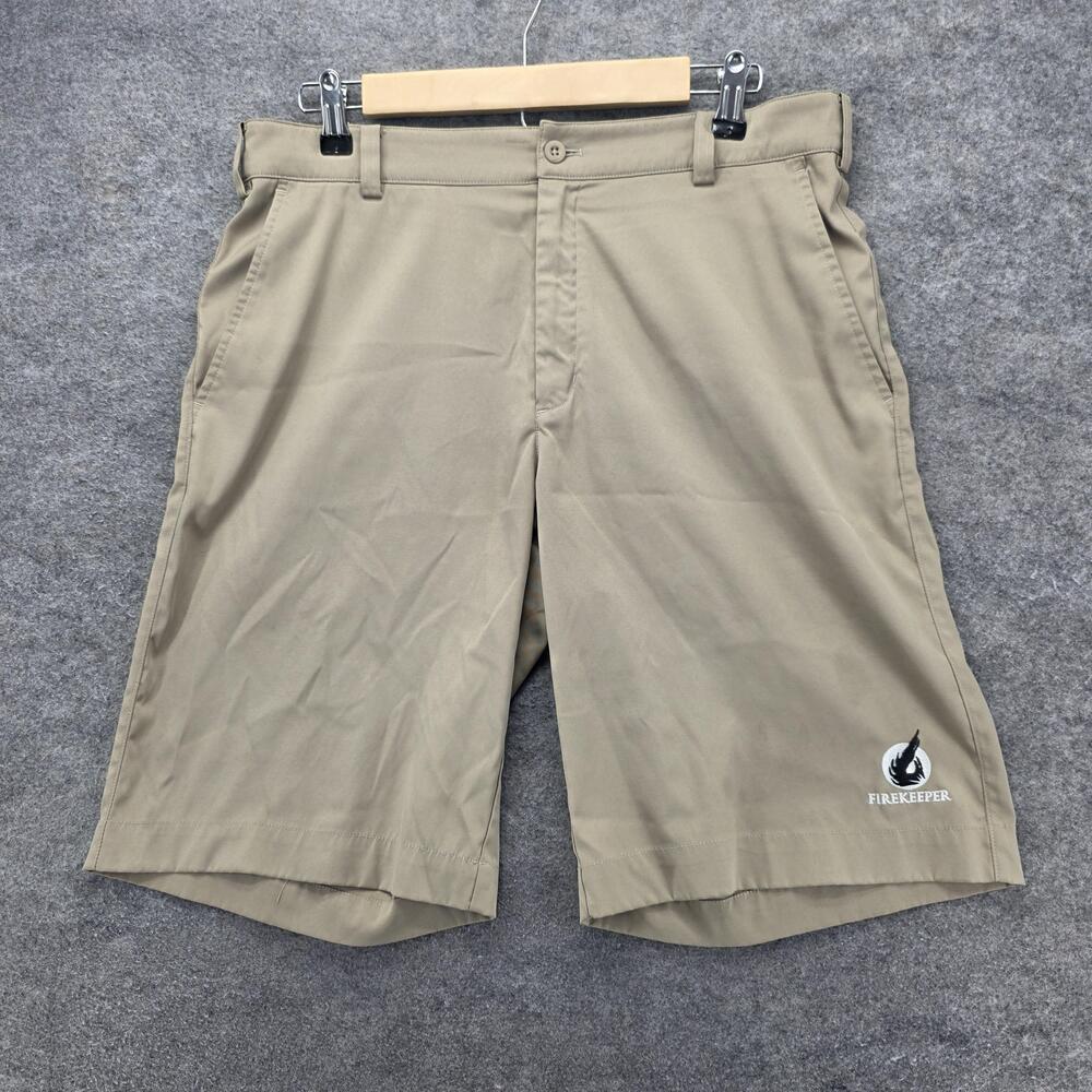 Nike Golf Shorts Mens 32 Khaki Tour Performance Firekeeper Stretch 509179-235